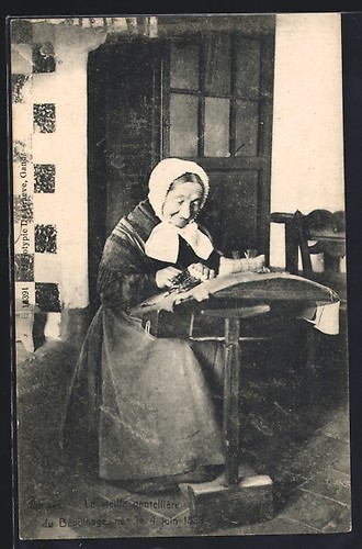 Cartolina vecchia donna - vecchia,