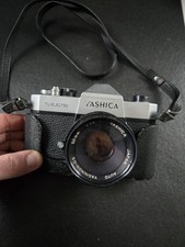 Yashica TL Electro-X fotocamera reflex 35 mm con obiettivo 50 mm + custodia in pelle