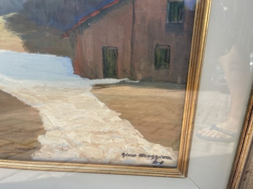 Quadro olio legno paesaggio - quadro,