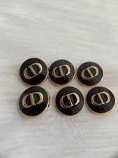 6 bottoni Dior CD nero/oro