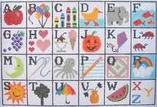 Tela punto ago dipinta a mano