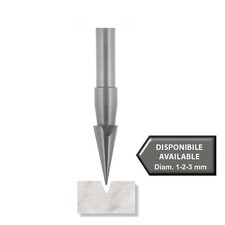 Fresa Incimar Troncoconica 25° con Punta Tonda - 80 mm Altezza per Pantografi