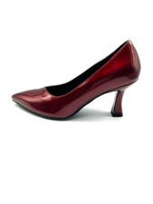 MELLUSO SCARPA DONNA DECOLTE' PELLE VERNICIATA AMARANTO  H 7 CM MADE IN ITALY