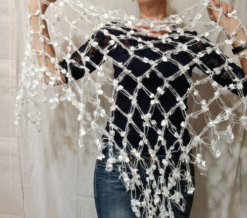 Scialle pizzo bianco - in,