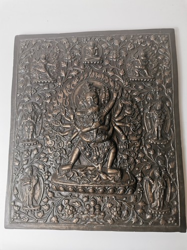 Thangka intagliato bronzo