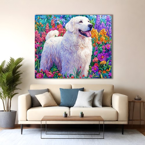 Bianco tra fiori quadro - fiori,