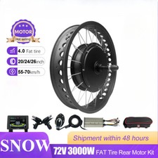 Motore mozzo ruota posteriore brushless pneumatico grasso 72V 3000W Snow/Beach E-bike 20/24/26''