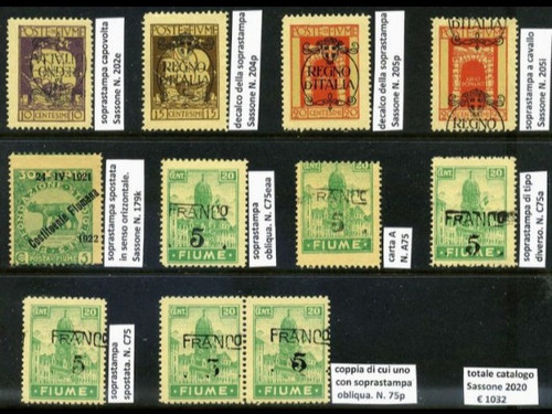 Fiume lotto francobolli mnh - francobolli,