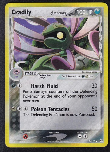 Pokemon cradily 110 rare - cradily, 2/110