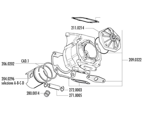 60mm kit piston - de, polini