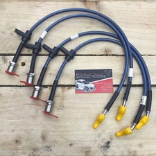 Kit 4 Tubi Freno Aeronautici treccia per Subaru Impreza G3 STI WRX Diesel Turbo