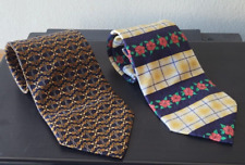 Lotto 2 cravatte ENRICO COVERI una seta 100% moderna, una vintage.