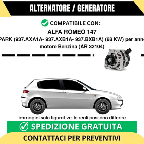 Alternatore alfa romeo - alternatore, 147