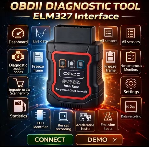 Obd2 elm327 bluetooth scanner - elm327,