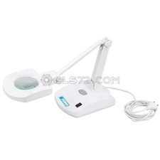 LAMPADA SNODATA DA TAVOLO LABORATORIO UFFICIO OFFICINA CASA CON LENTE FERVI 0661