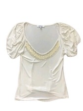 MARIELLA ROSATI T-Shirt da donna maglia maglietta pailettes viscosa italy tg 48 