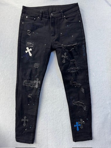 Jeans amiri cromo cuori - jeans,