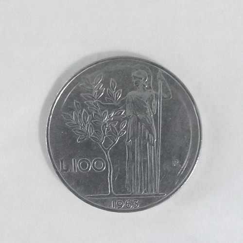 100 lire 1963 errore - lire,