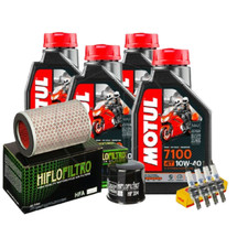 KIT TAGLIANDO HONDA HORNET 600 2003 2006 MOTUL 7100 10W40 FILTRI HIFLO CANDELE