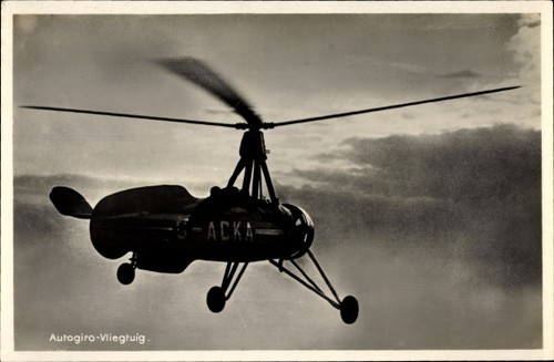 Cartolina autogiro vlieguig s - vlieguig,,