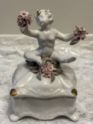 Cherubino portagioie ceramica - cherubino,