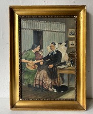 Quadro a Olio Antico Interno