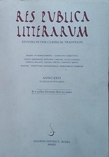 RES PUBLICA LITTERARUM. STUDIES IN THE CLASSICAL TRADITION (VOL. 26)