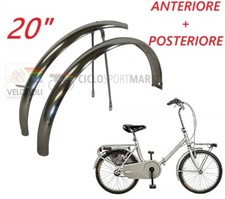 Coppia PARAFANGHI Bici GRAZIELLA - Pieghevole Misura 20" in Acciaio Inox CROMATO