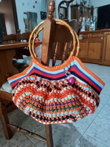 Borsa cotone realizzata a - in,