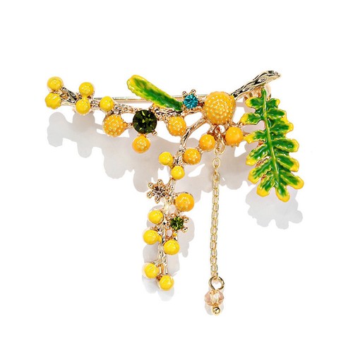 Spilla mimosa cristallo - spilla,