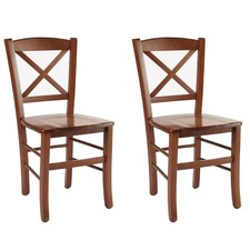 SET 2 SEDIE IN LEGNO ARTE