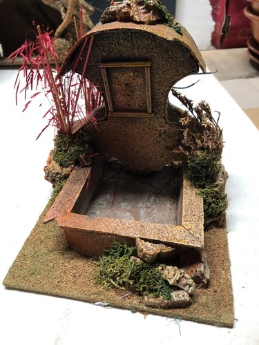 Vintage fontana per presepe - fontana,