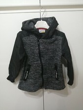 Giubbotto Giacca felpa  Bambino 4 anni cappuccio  grigia e nera