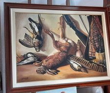 Scena di caccia - olio su tela