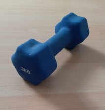 Peso da 3Kg in neoprene antiscivolo, manubrio per palestra - Colore Blu