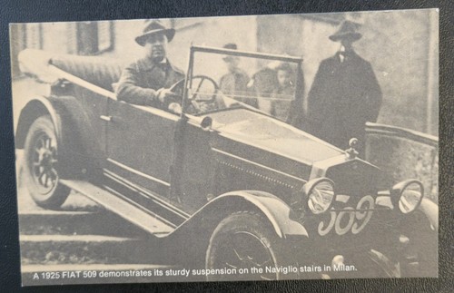 Cartolina epoca fiat 509 - d'epoca,