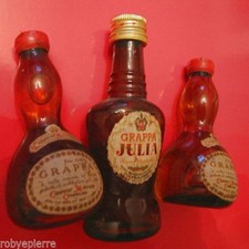 lotto 3 bottiglie mignon vintage liquore grappa Julia riserva Carpené Malvolti