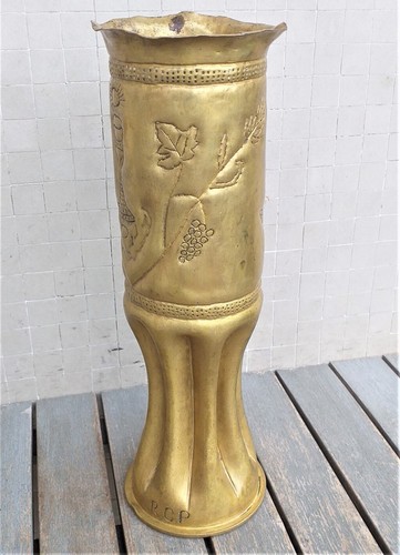 Trench art vaso lavorato - art,