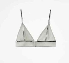Zara triangle rhinestone bra