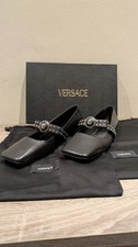 Versace ballerine nappa nere - nappa,