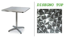 Tavolo alluminio top 70x70 - alluminio,