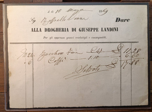 1869 drogheria giuseppe - 1869,