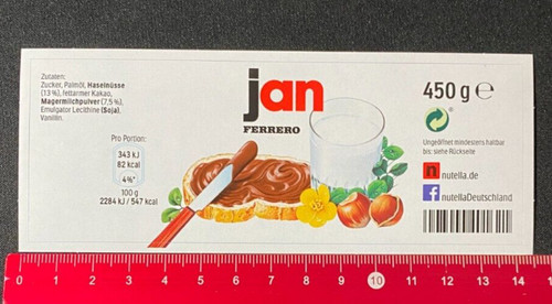Adesivo sticker vetro - adesivo/sticker:, nutella