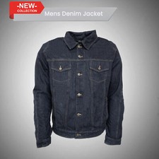 Giacca Denim Da Uomo Nuova Moto Elegante Western Stile Classico Cappotto Vintage