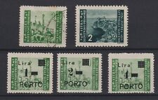 ISTRIA e LITORALE SLOVENO 1 2 4 lira Soprastampa PORTO 1946 MH + 2 P.O. us e nuo