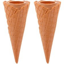  Decorazione a forma di cono gelato finto, 2 pezzi: adorabile modello di cibo