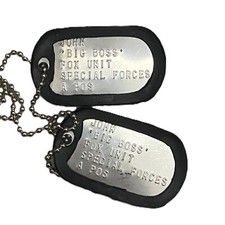 DogTag Piastrine Militari Inox