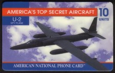 10u U-2 Spia Pialla - America's Top Segreto Aeromobili Telefono Card