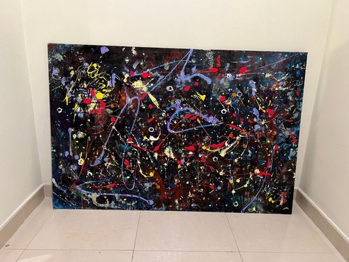 Painting tempera plywood - painting,