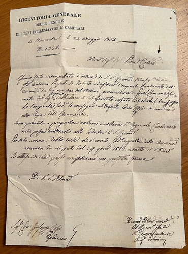 Lettera antica nobil uomo - al,